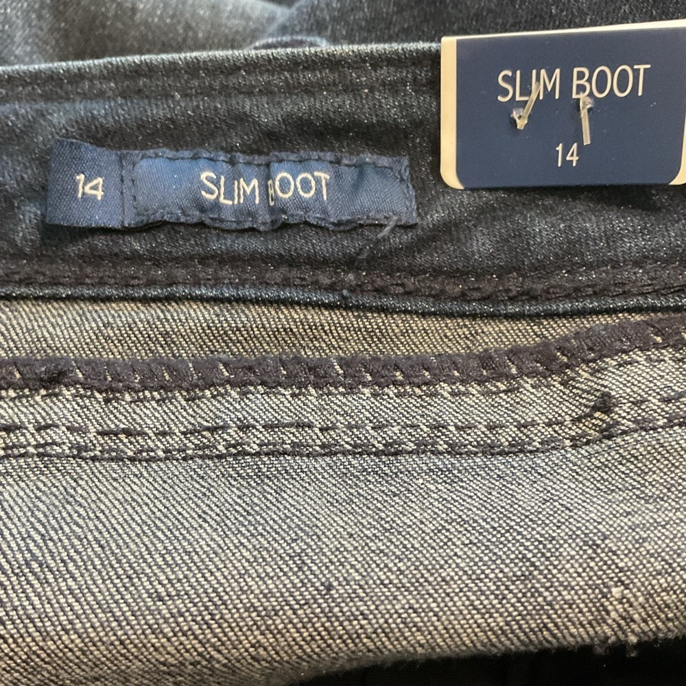 Seven for All Mankind bootcut dark wash jeans,SZ 14 stretch comfy,73%cotton - Picture 5 of 10